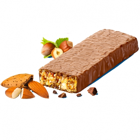 Tyčinka s mandľami a lieskovými orieškami celomáčané v čokoláde Dukan Bio