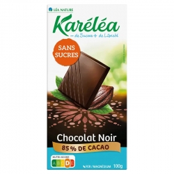 Černá čokoláda 85% bez cukru Karéléa