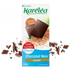 Čierna čokoláda so sezamom bez cukru Karéléa